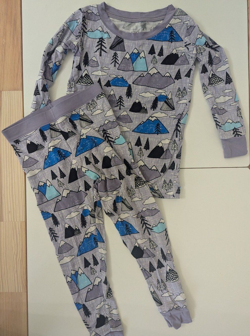 EUC Little Sleepies Mountains Two Piece PJs size 18-24 months